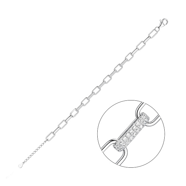 Браслет из серебра с фианитами (арт. 7509/5521) – изображение 1