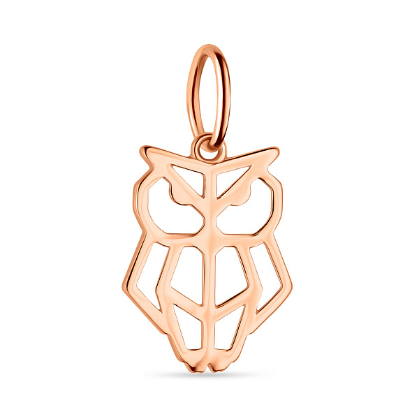 Золотой подвес Сова без камней (арт. 424502) – изображение 1