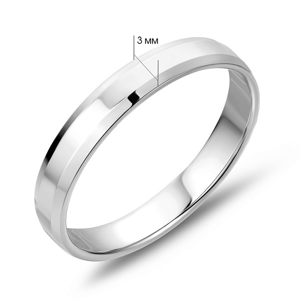 Обручальное кольцо из белого золота Американка (арт. 239230б) – изображение 2