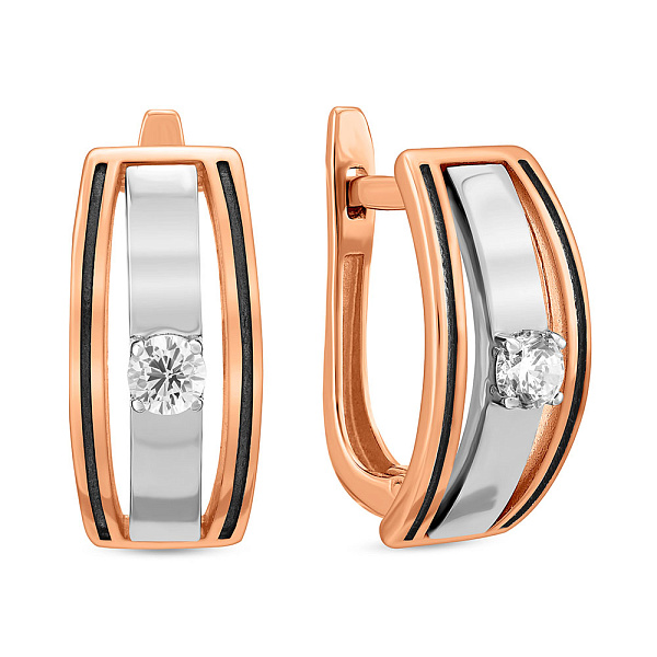 Золоті сережки з фіанітом (арт. 113100) – зображення 1