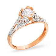 Золота каблучка з фіанітами (арт. 140678)