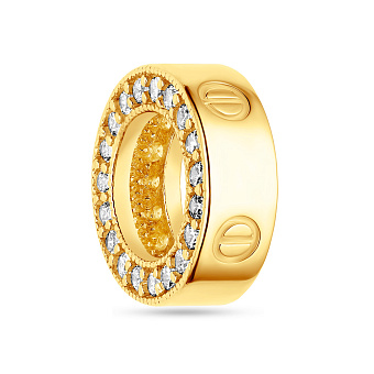 Шарм з жовтого золота з фіанітами (арт. 424387ж)