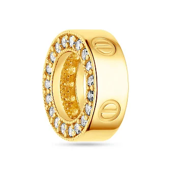 Шарм з жовтого золота з фіанітами (арт. 424387ж)