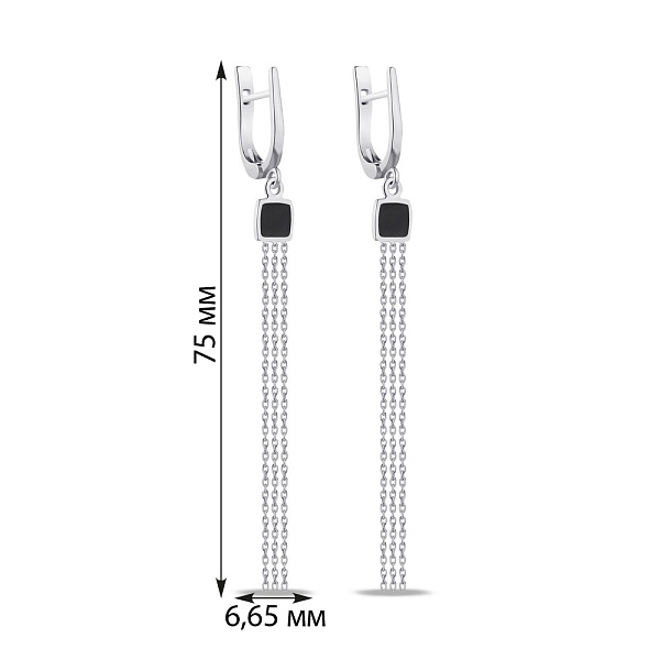 Срібні сережки Trendy Style з емаллю (арт. 7502/379/1ечсп) – зображення 2