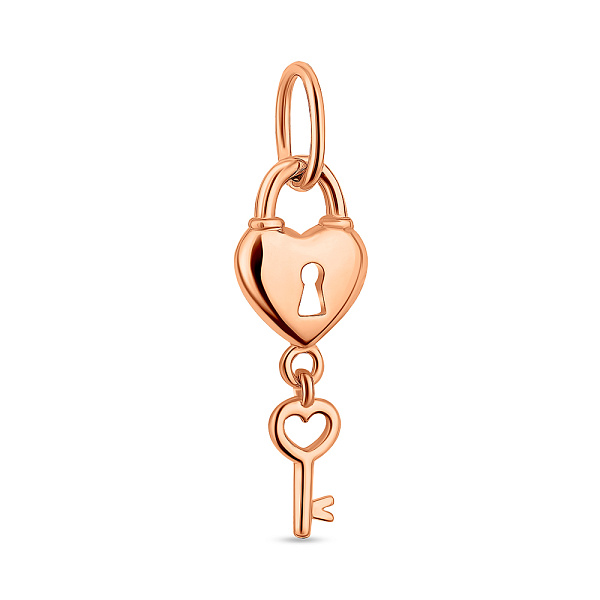 Золотая подвеска Ключ от сердца (арт. 422448) – изображение 1