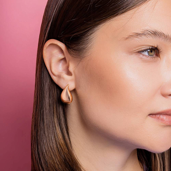 Золотые серьги Капля (арт. 1091390/1) – изображение 2