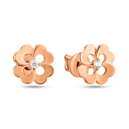 Золоті сережки-пусети з фіанітами (арт. 120990Д)