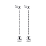 Фото Серьги-подвески Trendy Style из серебра с подвеской (арт. 7518/6790)