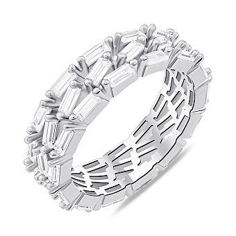 Фото Срібна каблучка з розсипом з фіанітів (арт. 7501/6992)