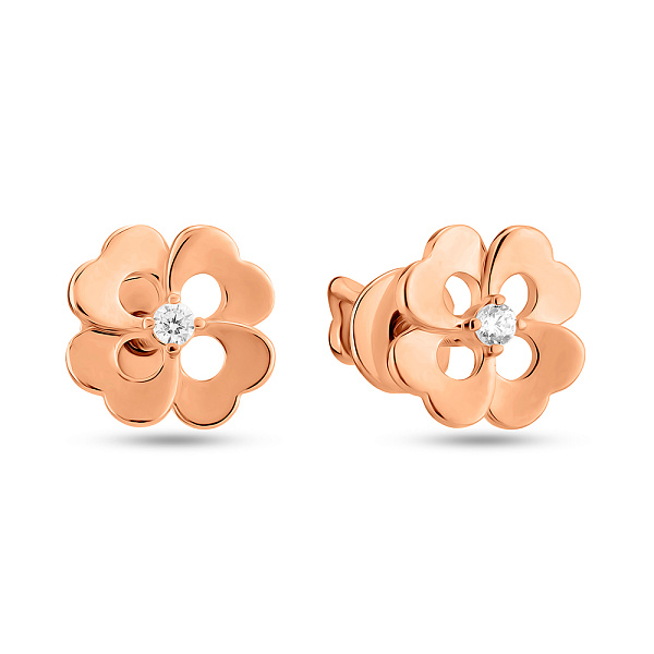 Золоті сережки-пусети з фіанітами (арт. 120990Д) – зображення 1