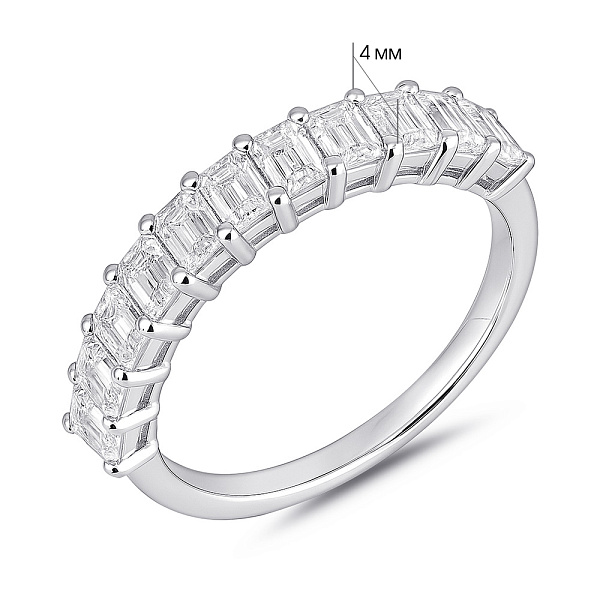Серебряное кольцо с дорожкой из фианитов (арт. 7501/8217) – изображение 2