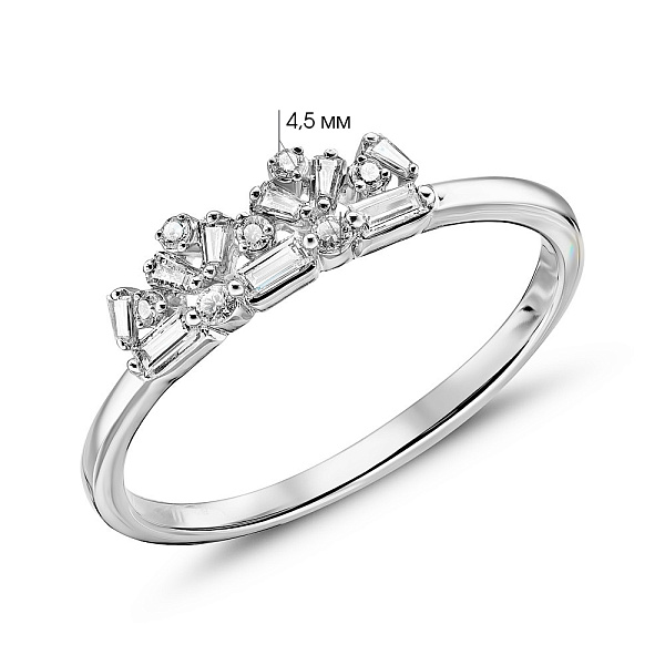 Золотое кольцо с бриллиантами (арт. К341380020б) – изображение 3