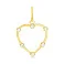 Підвіска Серце з жовтого золота з фіанітами (арт. 423554ж) – зображення 1