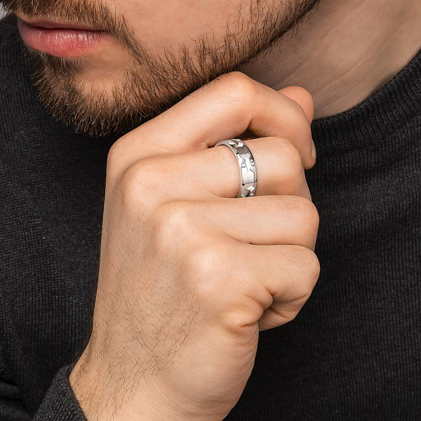 Каблучка з білого золота (арт. 1401081бм) – зображення 4