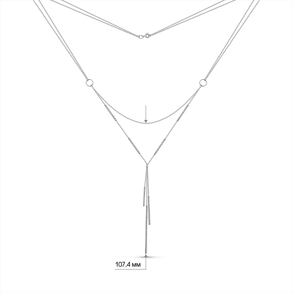 Колье Francelli из белого золота (арт. 360317/1б) – изображение 3