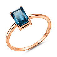 Фото Золотое кольцо с топазом (арт. 141231Пл)