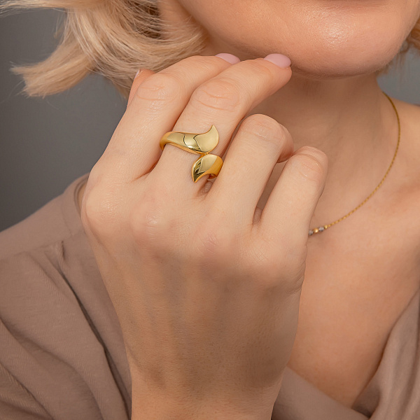 Кольцо из желтого золота без камней (арт. 156611ж) – изображение 3