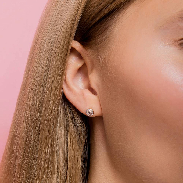 Золоті сережки пусети з фіанітами (арт. 2105885101) – зображення 2