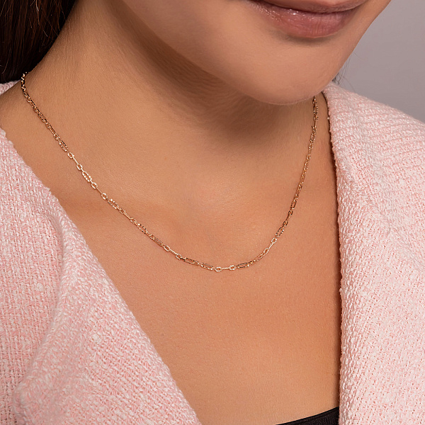 Тонкий золотий ланцюжок плетіння Фігаро (арт. ц3023305а) – зображення 2