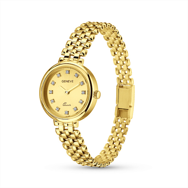 Часы из желтого золота с фианитами (арт. 260286жж) – изображение 1