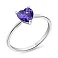 Срібна каблучка з аметистом (арт. 7501/618Акп) – зображення 1