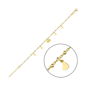 Фото Серебряный браслет "Планета Земля" с желтым родированием (арт. 7509/3628ж)