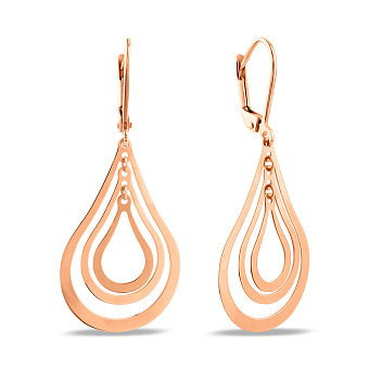 Сережки з червоного золота (арт. 109332)