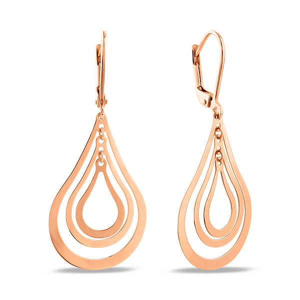 Сережки з червоного золота (арт. 109332) – зображення 1