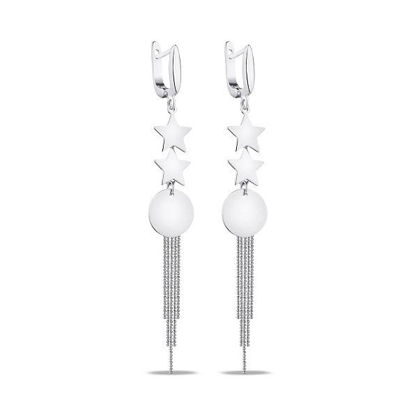 Сережки зі срібла з зірочками Trendy Style (арт. 7502/4232) – зображення 1
