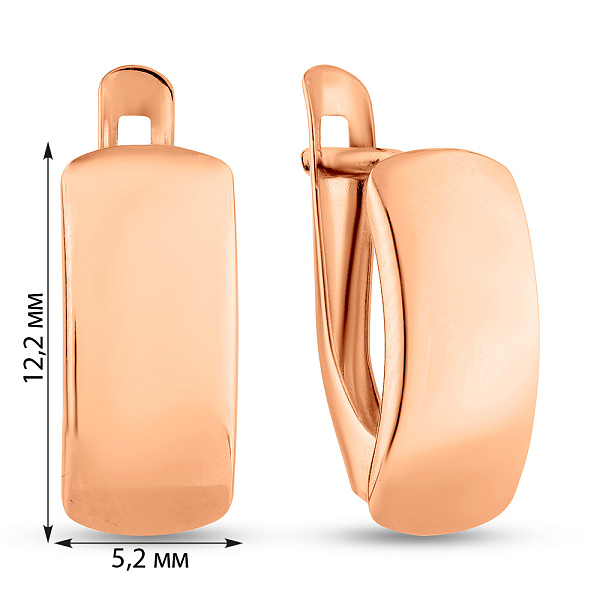 Золотые серьги без камней (арт. 120600) – изображение 3