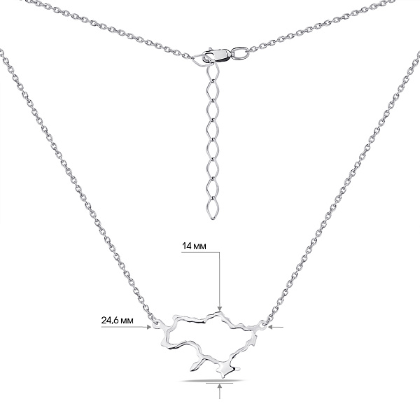 Колье из серебра "Украина" (арт. 7507/7-2201.0.2) – изображение 3