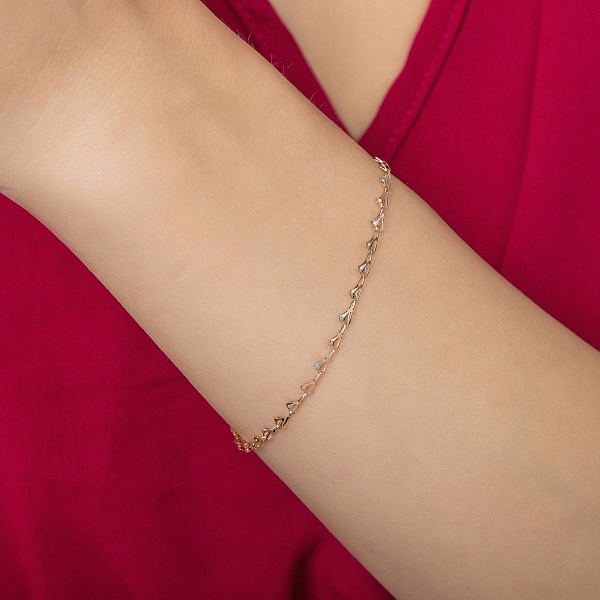 Браслет в комбінованому кольорі золота (арт. 327232р) – зображення 2