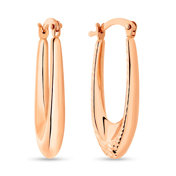 Золотые сережки без камней (арт. 107661/25) – изображение 1