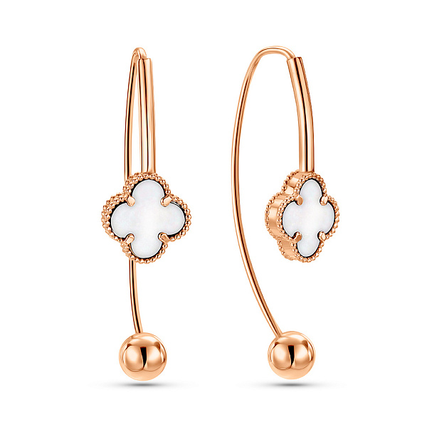 Серьги из красного золота с перламутром (арт. 1101200/10п) – изображение 1