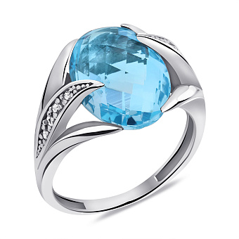 Фото Кольцо из серебра с топазом (арт. 7501/2297Пг)