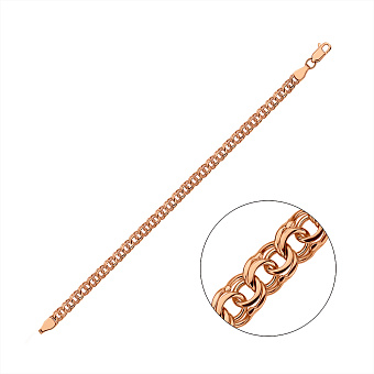 Фото Золотой браслет плетения Бисмарк (арт. ц3120410)