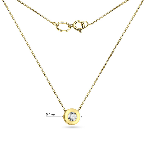 Кольє з жовтого золота з фіанітом (арт. 350547/1ж) – зображення 3