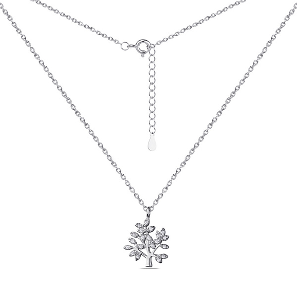 Кольє зі срібла "Дерево" з фіанітами (арт. 7507/1235) – зображення 2