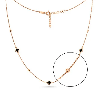 Золотое колье с эмалью (арт. 352973/5еч)