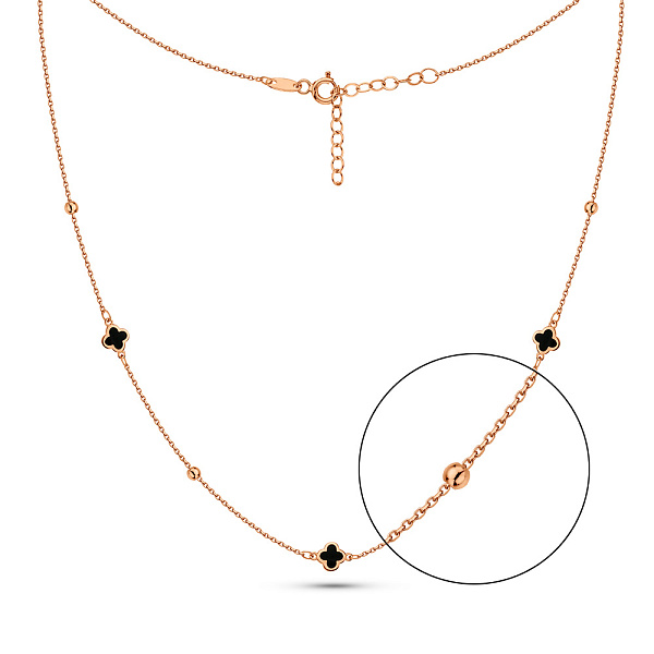 Золотое колье с эмалью (арт. 352973/5еч) – изображение 1