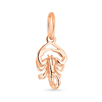 Подвес "Скорпион" из красного золота (арт. 424600)