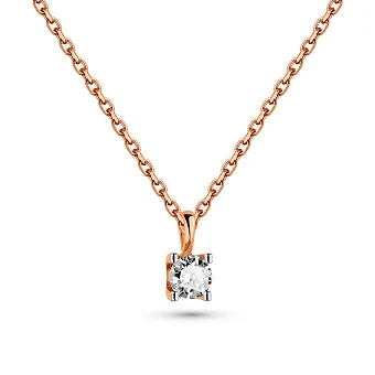 Кольє з червоного золота з діамантом (арт. 7108067201)