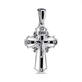 Фото Крестик из серебра с фианитами (арт. 7504/2-1141.0.2)