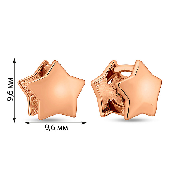 Золотые серьги без камней (арт. 1101032) – изображение 3
