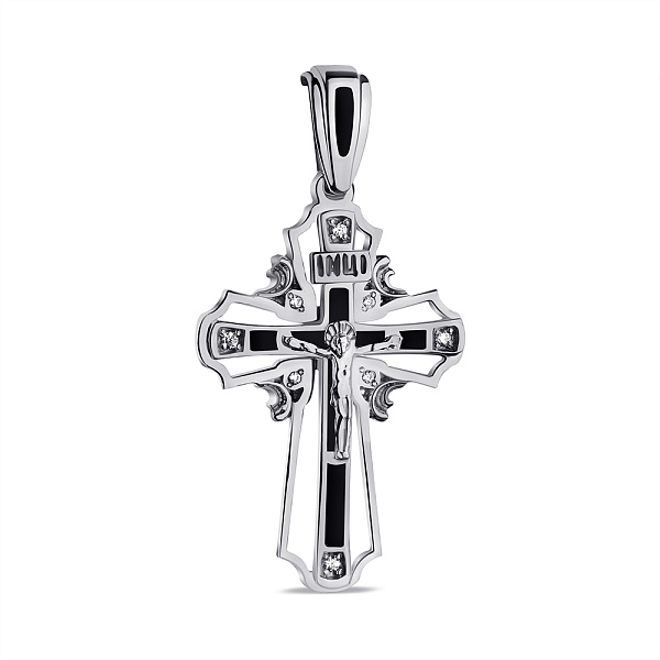 Крестик из серебра с фианитами (арт. 7504/2-1141.0.2) – изображение 1