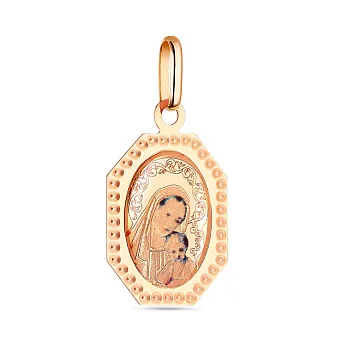 Ладанка Матір Божа з червоного золота (арт. 421677)
