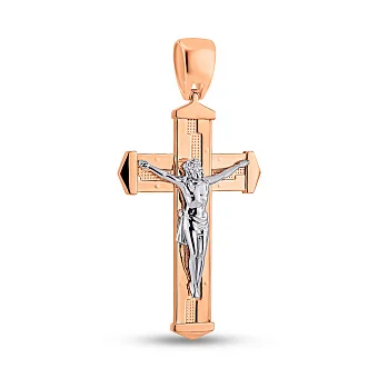 Золотий натільний хрестик з розп'яттям (арт. 500689/1)