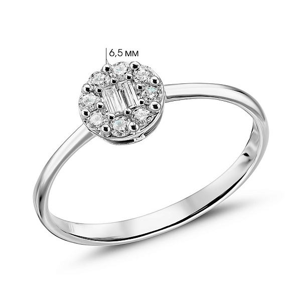 Золотое кольцо с бриллиантами (арт. К341383020б) – изображение 5