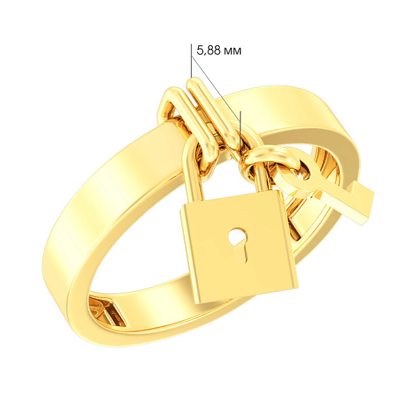 Золота каблучка без каменів (арт. 140572ж) – зображення 4