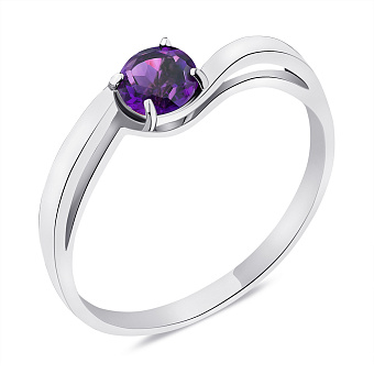 Серебряное кольцо с аметистом (арт. 7501/544Акп)